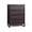 Black, variant on Teamson Home Hatteras Modern 4-Drawer Dresser with Natural Rattan Inlay Panels, Solid Pine Wood Frame and Acacia Veneer