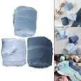 thumbnail image 5 of 3Pcs Fringe Chiffon Ribbon 2" x 5 Yards Handmade Frayed Ribbon for Bridal Bouquets crafts Wedding Invitations , Blue Series, 5 of 7