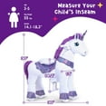 thumbnail image 5 of PonyCycle Ride-On Unicorn Toy for Kids, No Battery Riding Toy with Hand Brake, Indoor Outdoor Use, Ages 3–4, Purple, E313, 5 of 5