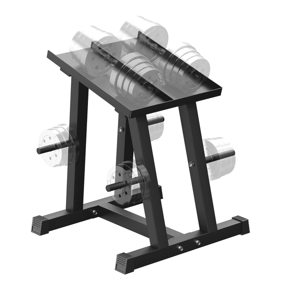 HANDBODE Adjustable Dumbbell Rack with Plate Storage, 500 lb Capacity, Space-Saving Storage Organizer for Classic Dumbbells, table for dumbbells, Heavy Duty Column Stand for Home Gym