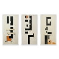 thumbnail image 2 of Designart "Abstract Monochrome Minimalism New Order II" Modern Geometric Framed Wall Art Set Of 3 - Black Abstract Frame Gallery Set For Office Decor, 2 of 7