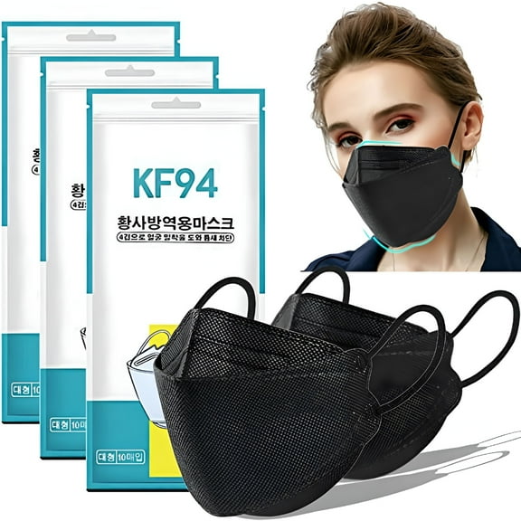 XIRQI 2026 New Disposable K.F94 Face Masks 4-Layer Filters Breathable Comfortable Protection, Protective Nose Mouth Covering Dust Mask, for Male Female 100 Pack