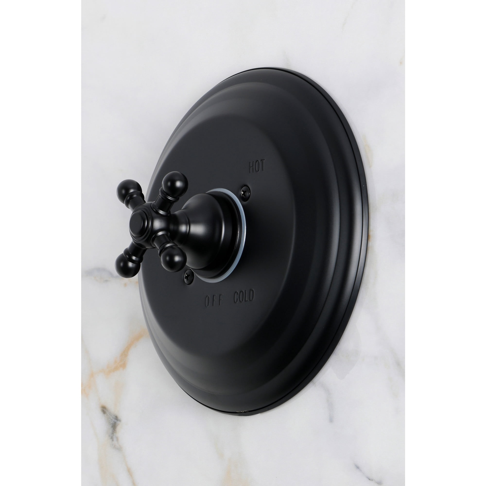 Kingston KB2630BXE Metropolitan Single-Handle Pressure Balanced Shower Valve and Trim Set - Valve Included in Matte Black