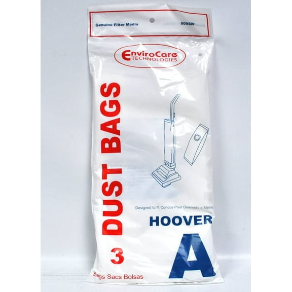 Replacement Part For Hoover Type A Upright Vacuums Envirocare 9 Paper Bags # 809SW