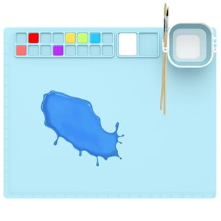 LEAQU Silicone Paint Pad Silicone Painting Mat with Foldable Water