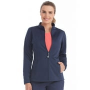 Activate by Med Couture Women's Med Tech Zip Front Solid Scrub Jacket