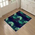 thumbnail image 3 of ODIKA 3'x5' Washable Throw Rug Halloween Eerie Gothic Cemetery Tilted Tombstones Flying Bats for Entryway, Kitchen, Mudroom, Stain Resistant, Low Profile, Non-Slip, 3 of 7