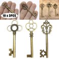 thumbnail image 5 of 30Pcs 2.5 inch Large Antique Bronze Skeleton Keys Rustic Key for Wedding Decoration Favor, 5 of 12