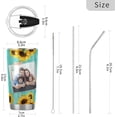 thumbnail image 2 of Personalized Sunflower Coffee Tumbler with Picture Custom Photo Tumbler Cup with Lid and Straw 20oz Gifts Insulated Stainless Steel Travel Coffee Mug for Women, 2 of 5