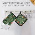 thumbnail image 4 of Yayeee Oven Mitts and Pot Holder Set of 2 Heat Resistant Kitchen Gloves Baking Hot Pad, Christmas Tree, 4 of 5