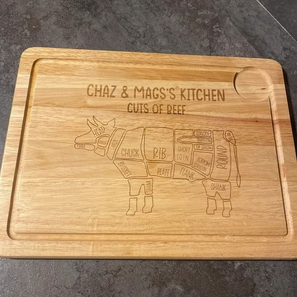 TopLLC Kitchen Accessories, Kitchen Essentials, Kitchen Tools Beef Cutting Board Father's Day Gift Wooden Kitchen And Home Cutting Board cutting board