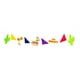 thumbnail image 4 of Ounissouiy Banner Decoraciones para fiestas mexicanas Diseño hueco Guirnalda Interior Fiesta al aire libre Árboles Sala de juegos Carnaval Type2 NO2, 4 of 6