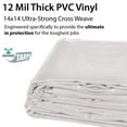 thumbnail image 2 of Moose Supply 20' x 30', 12 Mil PVC Vinyl Heavy Duty Waterproof Tarp Covers, White, 2 of 7