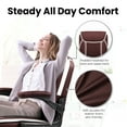 thumbnail image 5 of NEO CHAIR Leather Office Chair, Ergonomic PU Mid Back Executive Desk Chair with Flip-up Arms, Brown, 5 of 9