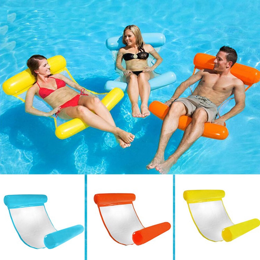 Inflatable Swimming Float Water Hammock Floating Pool Summer Beach Lounge Bed 