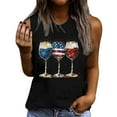 thumbnail image 2 of Delliss Women's Stylish Heart Print Tank Top Sleeveless Independence Day Blouse Crew Neck Simple T-Shirt, 2 of 4