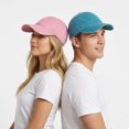 thumbnail image 5 of Women's & Men's 2-Pack Vintage Baseball Caps - Solid Color Unisex Dad Hats for Casual Daily Wear, Soft Cotton Adjustable Sports Caps, 5 of 8