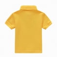 thumbnail image 5 of NIEWTR School Uniform Polo Shirts for Boys Button Closure Short Sleeve Tops Classic Fit Casual Shirts（Yellow,11-12 Years), 5 of 9