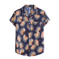 thumbnail image 2 of POTETI Plus Size Shirts for Men Beach Hawaii Short Sleeve Casual Tropical Button up Shirts Tops, 2 of 9