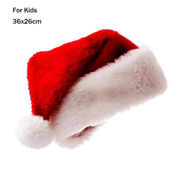 Gorro de Papá Noel para niños y adultos, regalo de Navidad de felpa, gorro cálido de invierno, suministros de decoración del hogar, 2023