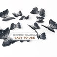 thumbnail image 3 of Uxcell 3D Calcomanías de Mariposa Removibles Fresco Sticker Art Decals PVC Negro 12pcs, 3 of 7