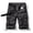 Dark gray, variant on Men's 100% Cotton Camo Cargo Shorts, Multi Pockets Casual Work Shorts with Belt, Loose Fit Outdoor Knee‑Length Shorts