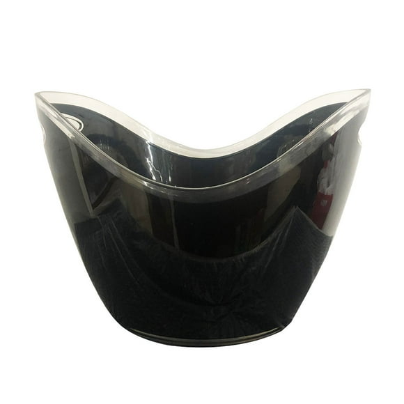 Bewildely Cubo de hielo plástico de construcción duradera diseñado para durar años Elegante y funcional Fácil Cocina y Comedor 8L doble negro