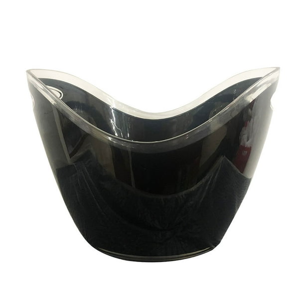 Bewildely Las bebidas del envase del enfriamiento de la botella se mantienen frescas durante todo el día el cubo de hielo plástico de la Cocina y Comedor 8L doble negro