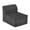 Black, variant on Modular Lounge Chair, Armless Single Sofa Chair with Channeled Seat, Modern Accent Chair for Living Room Bedroom (Black)