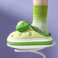 thumbnail image 5 of Zapatillas de algodón de suela gruesa para mujer en otoño e invierno, ropa exterior con lazo nuevo, interior para el hogar, además de zapatillas de algodón cálidas e impermeables de terciopelo para in, 5 of 5