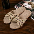 thumbnail image 5 of NOKIO Affordable Women'S Summer Slides Women's Slippers Men Home Summer Cross Strap Ladies Casual Shoes Linen Slippers Slide Sandals for Women or Ladies Dressy Summer Casual, 5 of 7