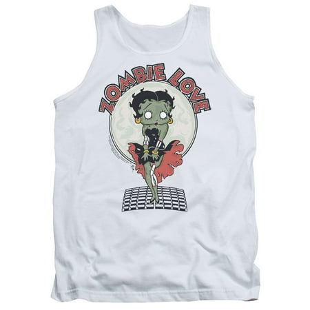 - Betty Boop Cartoon Character Icon Zombie Love Adult Tank Top Shirt