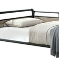 thumbnail image 3 of Benjara Industrial Pipe Design Metal Daybed with Wooden Panels, Black, 3 of 4
