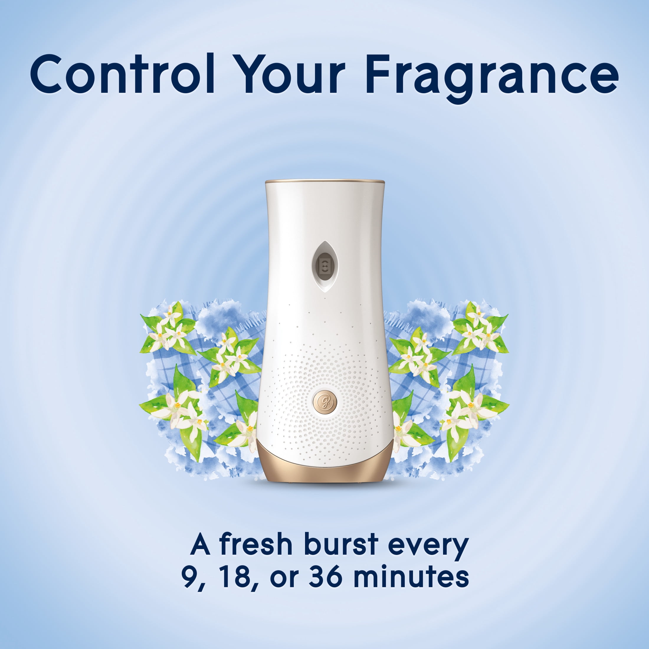 (4 pack) Glade Automatic Spray Air Freshener Starter Kit, 1 Holder and 1 Refill, Mothers Day Gifts, Clean Linen, Fragrance Infused with Essential Oils, 6.2 oz