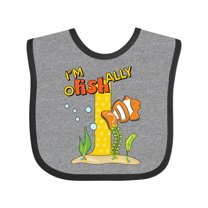 Inktastic I'm O-fish-ally One Cute Clownfish First Birthday Boys or Girls Baby Bib