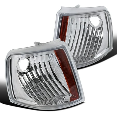 1995 Ford Ranger Turn Signal Spec-D Tuning For 1993-1997 Ford Ranger Chrome Clear Corner Turn Signal Lights W/ Amber Reflector 1993 1994 1995 1996 1997 (Left+Right) ()