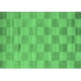 thumbnail image 1 of Ahgly Company Indoor Rectangle Checkered Emerald Green Modern Area Rugs, 4' x 6', 1 of 4