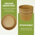 thumbnail image 3 of 24 oz Round Kraft PE-Lined Take-Out Container 5.71" x 2.68" - 300/cs, 3 of 5