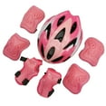 thumbnail image 2 of Advancent Protector de patinaje sobre ruedas ajustable de 7 piezas Juego de cascos para niños pequeños Coderas patinar Tira blanca rosa Advancent OD022039-01, 2 of 6