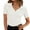 White, variant on Women's Short Sleeve V Neck T Shirts 2024 Summer Knit Slim Fitted Basic Solid Color Tee Tops