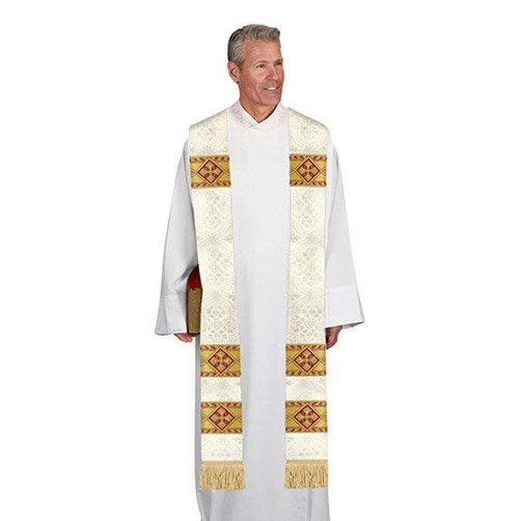 RJ Toomey YC456 Avignon Collection Overlay Stole-Red