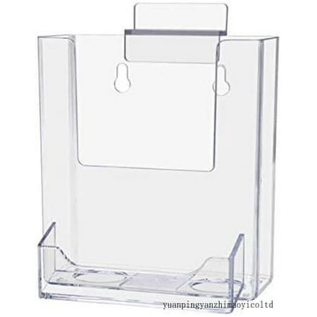 

4 W Bifold Holder Me Display Attached sin Card Poet Signa Value Pa Of 6 Literature inted Material Organizer Take One Trifold Slat Wall Mnt Booklet Media