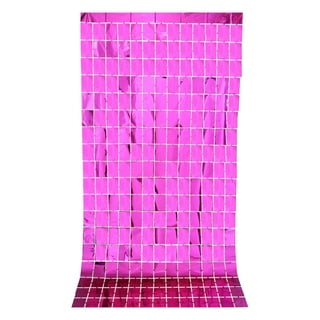 3.25 x 6.7 ft Purple Foil Fringe Curtain, Tinsel Curtain Backdrop, Wall Backdrop for Party, Purple Birthday Decorations, Purple Party Decorations