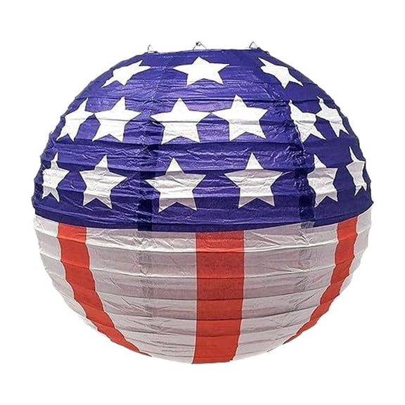 SLYNSHome Independence Day Lanterns 250th Anniversary Decorations 4th of July Red White Blue Paper Lanterns Honeycomb Balls USA Patriotic Decor