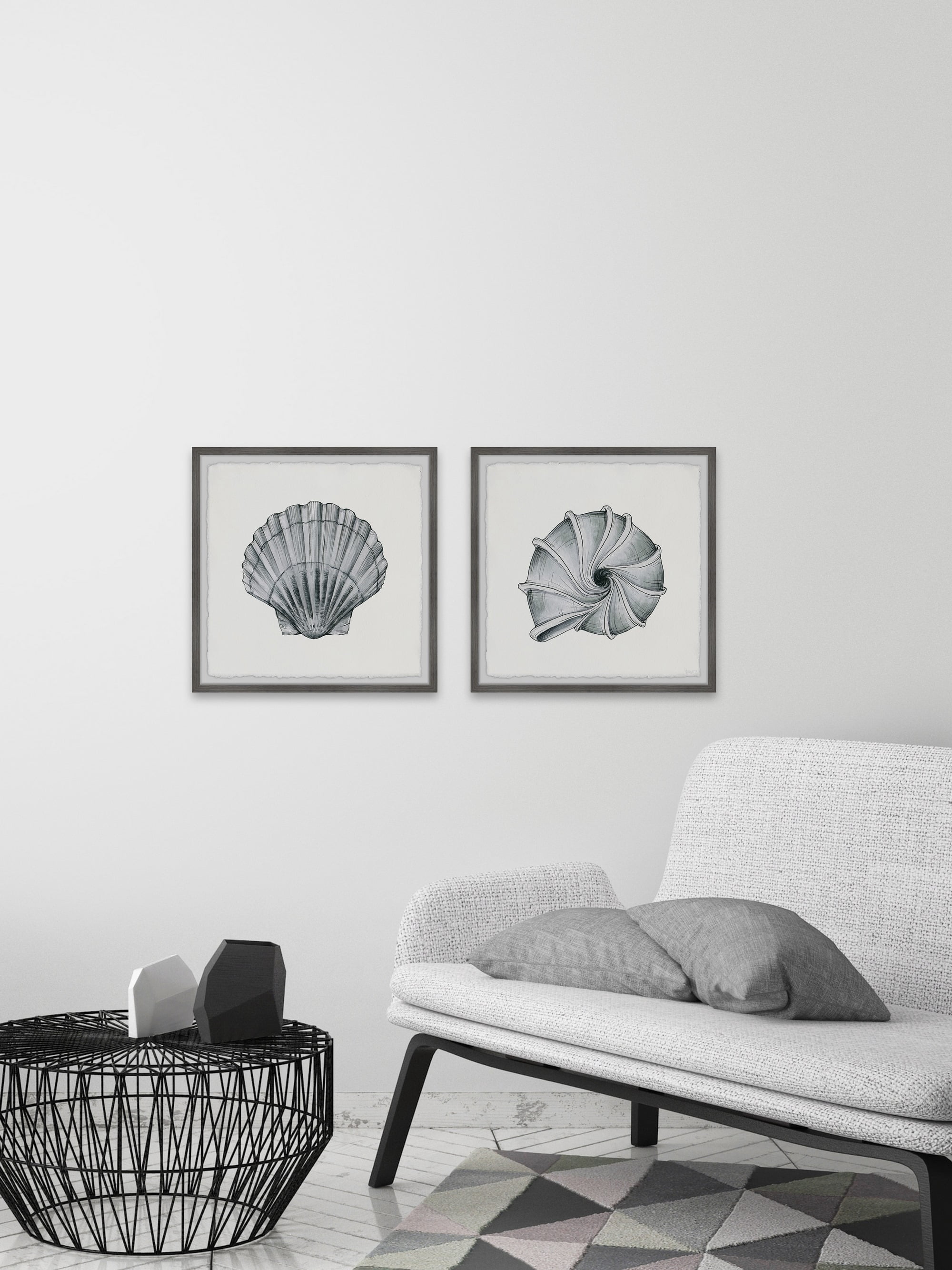 Parvez Taj Metallic Shells Diptych