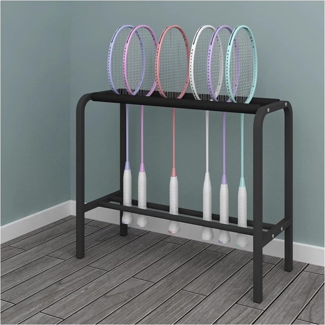 Badminton Racket Storage Rack, Stand-alone Floor-standing Kindergarten School Badminton Racket Display Rack For Stadium/School/Field/Garden