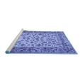 thumbnail image 2 of Ahgly Company Machine Washable Indoor Square Persian Blue Traditional Area Rugs, 7' Square, 2 of 4