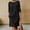 *Black, variant on ClodeEU Women's Long Sleeve Crew Neck Midi Dress with Pockets, Solid Color Casual Loose Knee Length Dress Black,Women's Plus XXL