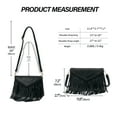 thumbnail image 3 of KouLi Buir Leather Envelope Fringe Shoulder Bag Tassel Crossbody Handbag Women's Purse (Black), 3 of 6