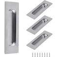thumbnail image 1 of EcoNesxp SET SLIDING DOOR PULL Flush Door Handle 4 Piece Set Sliding Door Pull Flush Door Handle 1/4 Inch Flush Pull Rectangular Recessed Door Handle Pocket Door 3/4, 1 of 4